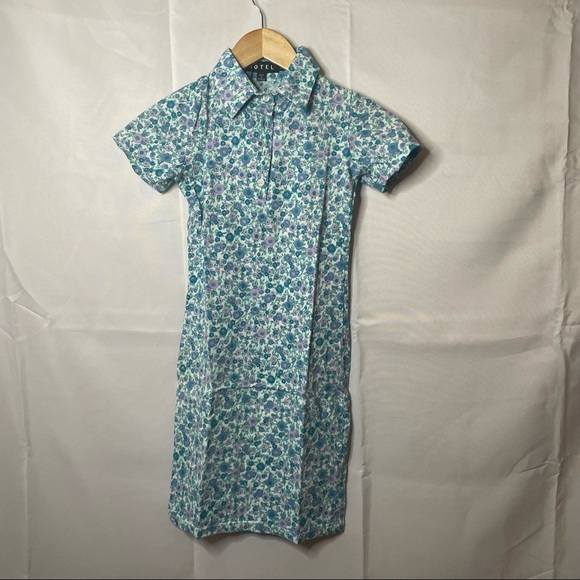Motel Jeeves Dress Flower Power in Blue NWT - Picture 2 of 5